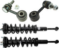 TRQ Front Suspension Kit Shock & Spring Strut Assembly Sway Bar Stabilizer Link Compatible with 2008-2022 Toyota Sequoia