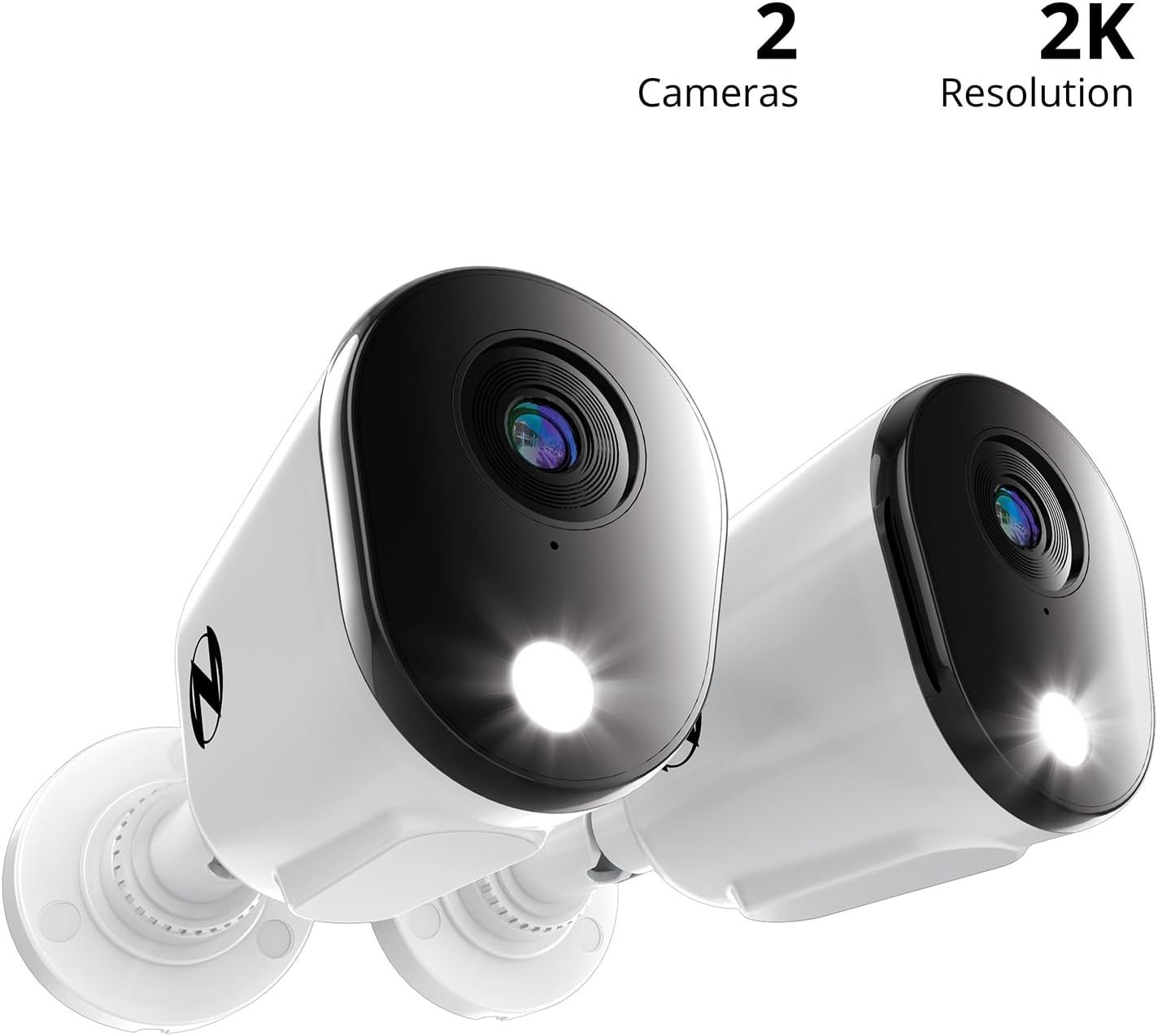Night OWL ADD ON Wired 2K Deterrence Cameras - 2 Pack