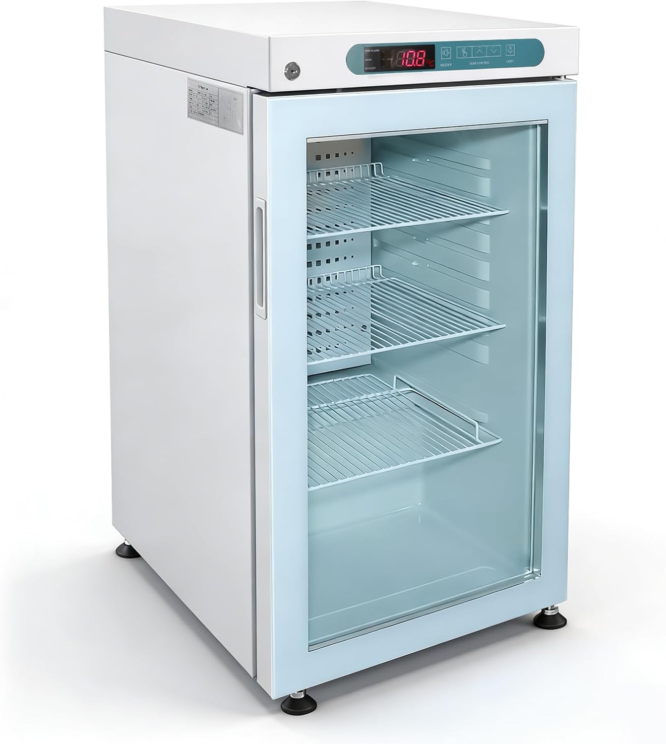 Lab Refrigerator, 2-8℃, 105L/3.7Cu.Ft, 110V, 20'' Wide Medical Refrigerator, LED Lighting Pharmacy Fridge, Digital Thermostat, Designed for Pharmacy, Medicine, Vaccine Storage