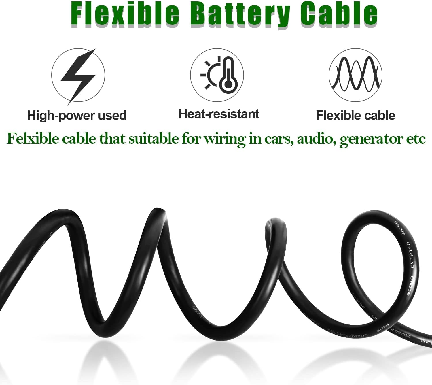 4/0 Gauge Battery Cable Copper Wire, 5FT Red+5FT Black 4/0 AWG Welding Cable Standard USA OFC Wire for Automotive, Battery, Solar, Marine and Generator