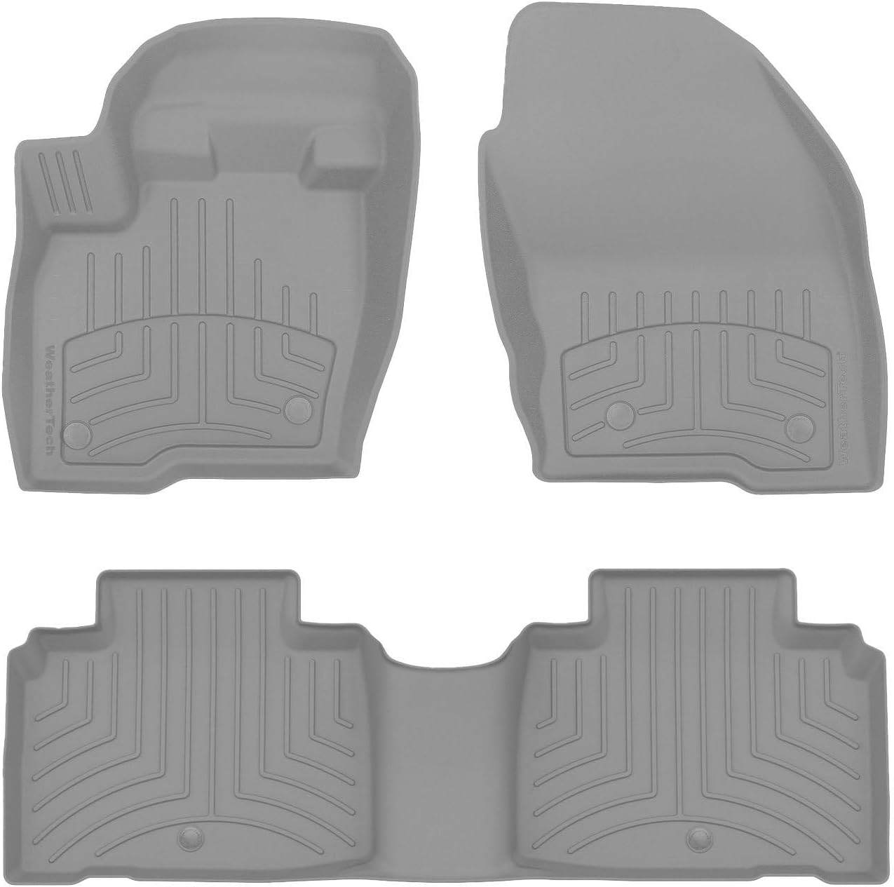 WeatherTech FloorLiner HP Custom Fit Floor Mats for Lincoln MKX, Nautilus 1st & 2nd Row (46845-1-2IM), Grey