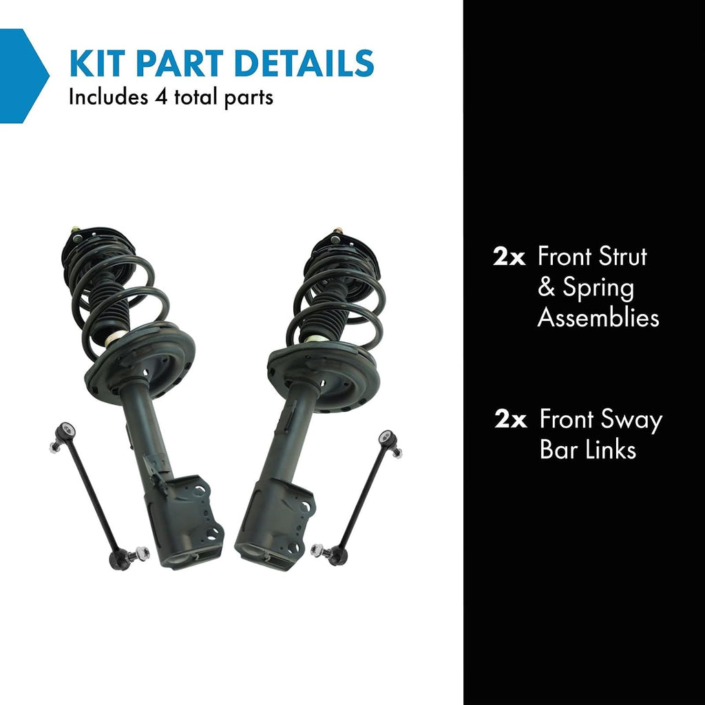 TRQ Front Suspension Kit Compatible with Front 2008-2010 Toyota Highlander