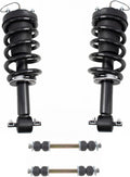 TRQ Front Suspension Kit Shock & Spring Strut Assembly Sway Bar Stabilizer Link Compatible with 15-20 Cadillac Chevrolet GMC