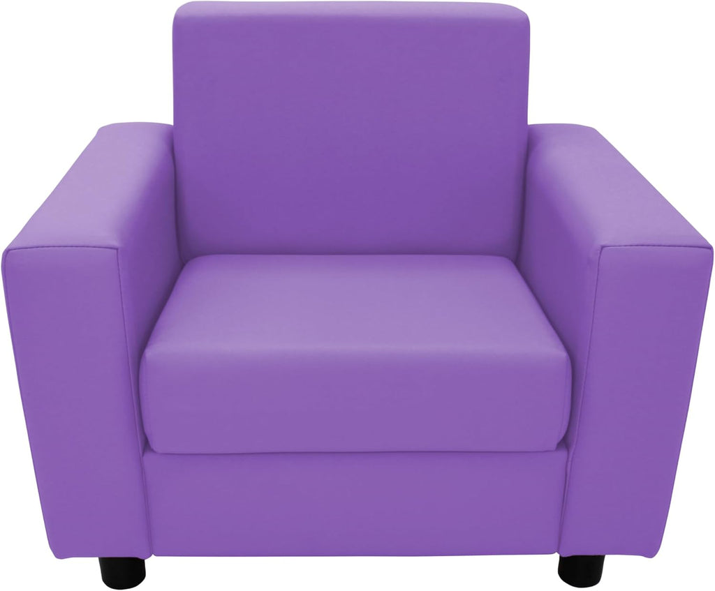 Factory Direct Partners SoftScape Inspired Playtime Classic Reading Chair, Children's Commercial-Grade Upholstered Furniture for Home, Daycare, Preschool, Library Comfy Modern Design - Lavender
