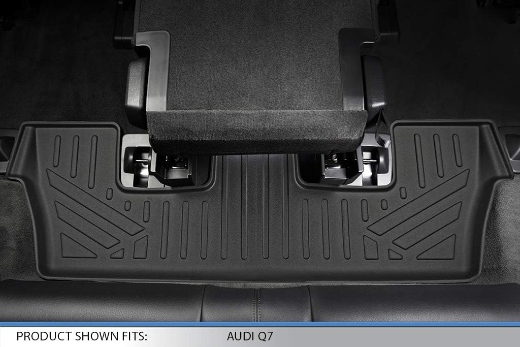 MAXLINER Custom Fit Floor Mats 3 Rows and Cargo Liner Behind 3rd Row Set Compatible with 2017-2025 Audi Q7 / SQ7