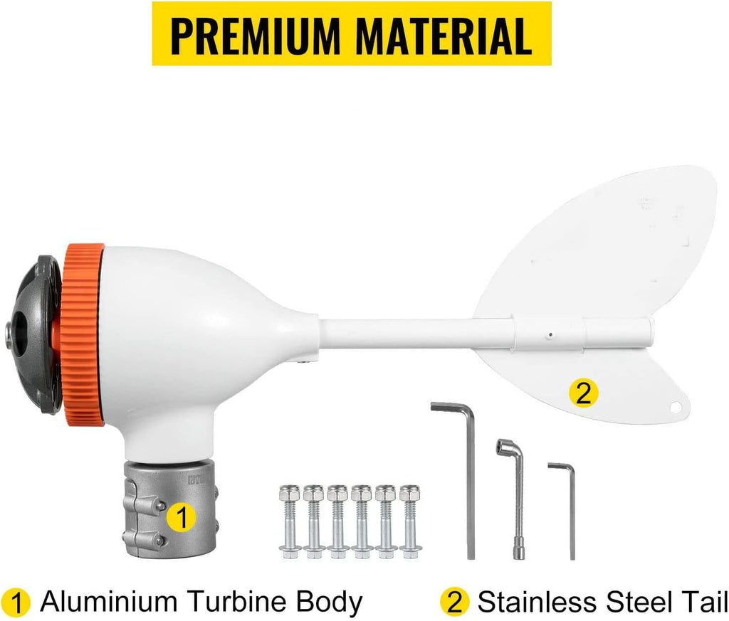 1000W Wind Turbine Generator with Controller, Home Small Wind Power Motor Kit, Low Noise High Efficiency