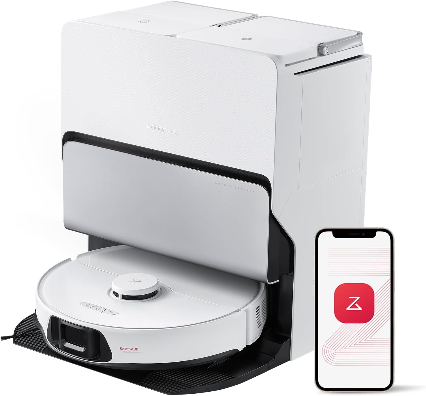 roborock S8 Max Ultra Robot Vacuum and Mop, Auto Mop Washing&Drying, Dirt Detection, Self-Emptying, 8000Pa Suction, 20mm Mop Lifting, White (Renewed)