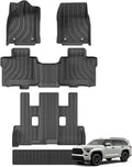 SMABEE Floor Mats & Cargo Liner for Toyota Sequoia 2023 2024 2025 2026, TPE All Weather Floor Liners Trunk Mat Accessories Interior Black