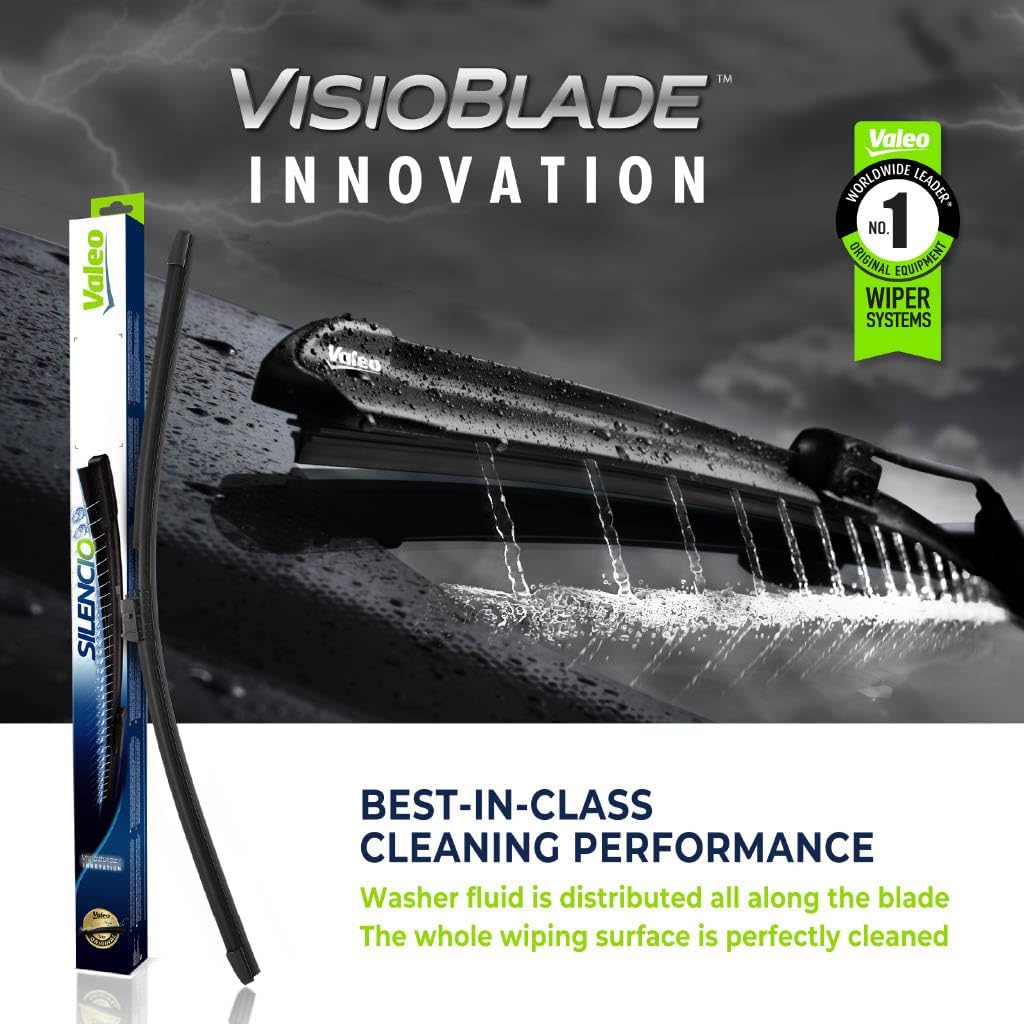 Valeo 178501 Silencio Visioblade Windshield Wiper Blade Set Compatible with Select Volvo V60 and S60 Models, Heated 24/20 inch Pack of 2 Premium OEM Wipers, Replacement Windshield Wipers