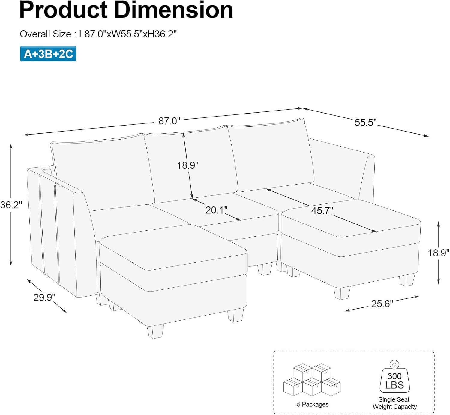 Belffin Modular Sectional Sofa with Double Chaise Velvet U Shaped Sofa Reversible Sectional Couch with Storage Beige