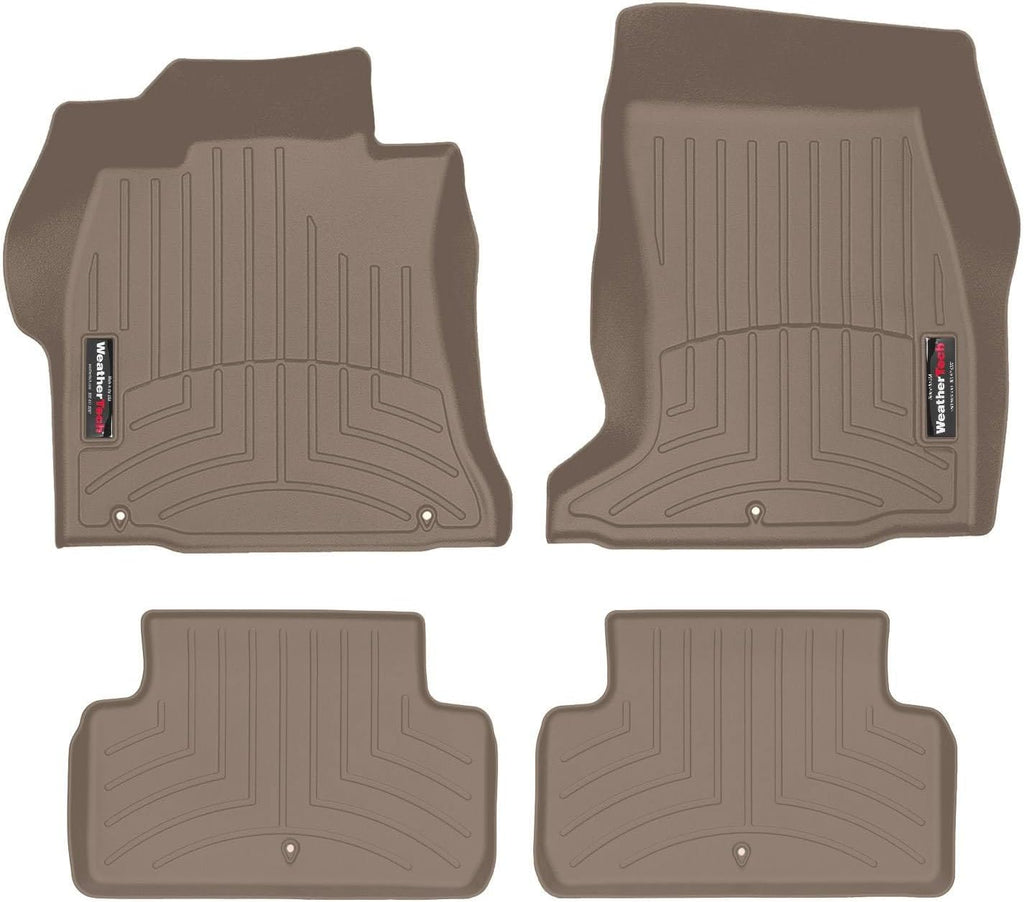 WeatherTech Custom Fit FloorLiners for Genesis G70-1st & 2nd Row (4516941-4514792), Tan