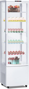 Commercial Display Refrigerator, 10.9 Cu.Ft Beverage Cooler with Glass Door, LED Lighting, 5 Shelves, Merchandiser Fridge for Restaurant, Bar, Cafe, Convenience Store