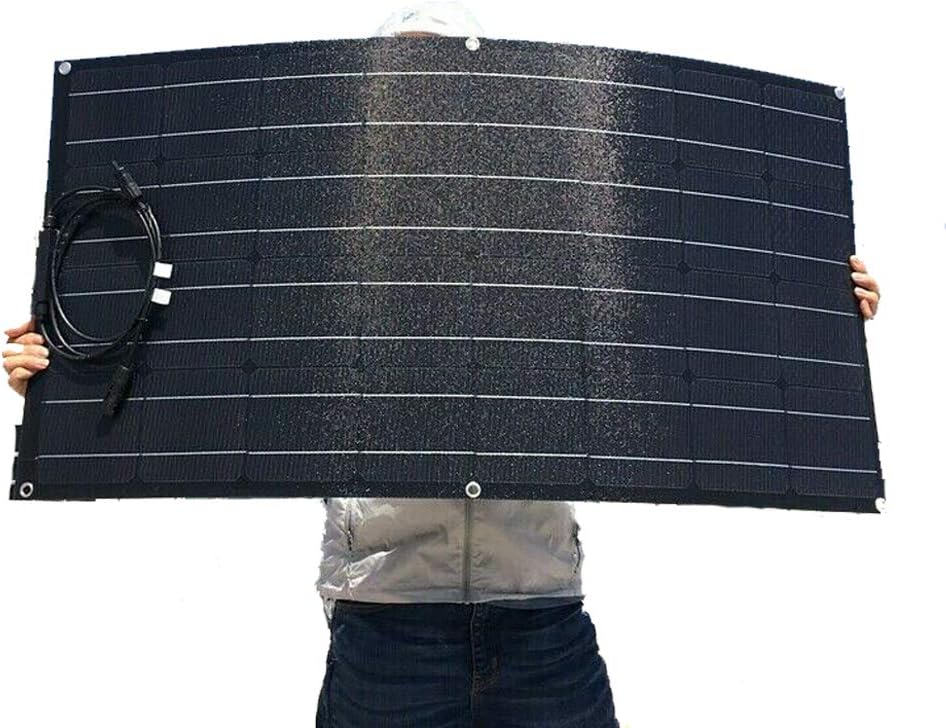 1000W Flexible Solar Panel Kit for Cabin: 10pcs 100 Watt Bump Surface Monocrystalline PV Panel with 60A 12V 24V MPPT Charge Controller & Accessory