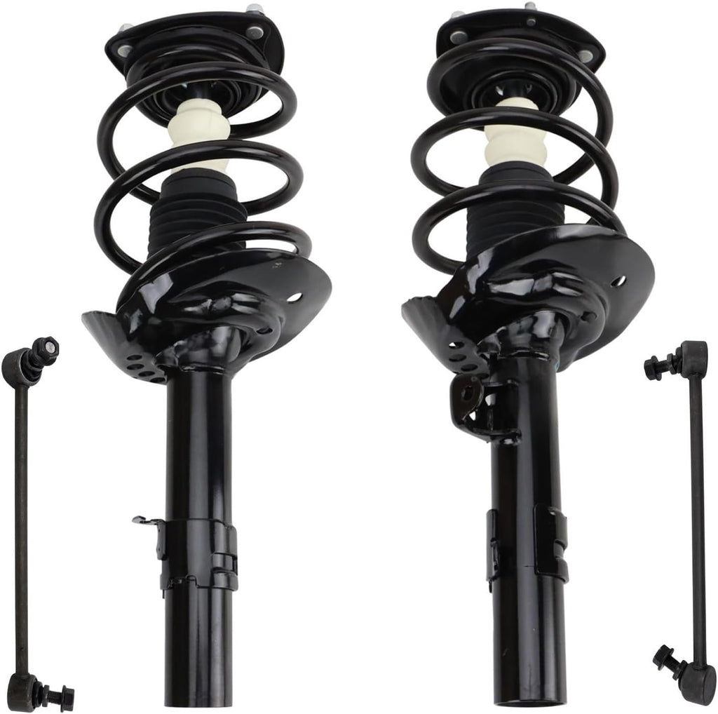 TRQ Front Suspension Kit Complete Strut & Coil Spring Assembly Sway Bar Stabilizer Link Compatible with 2014-2017 Honda Accord