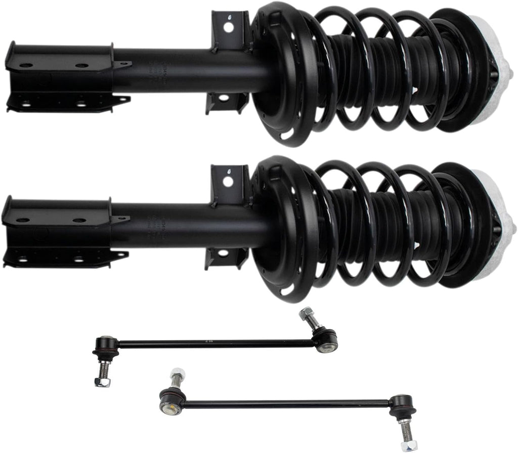 TRQ Front Suspension Kit Complete Strut & Coil Spring Assembly Sway Bar Stabilizer Link Compatible with 2013-2015 Mercedes-Benz GLK250 2010-2015 GLK350