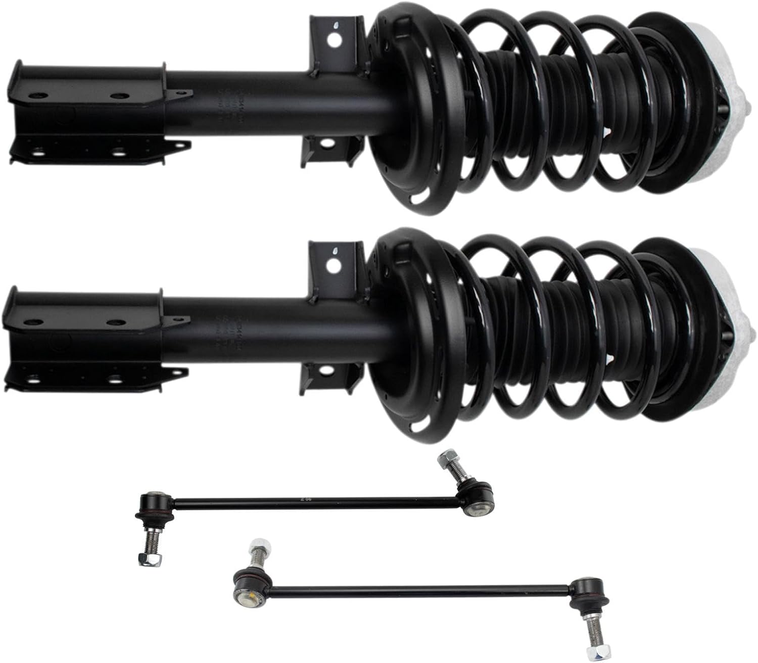 TRQ Front Suspension Kit Complete Strut & Coil Spring Assembly Sway Bar Stabilizer Link Compatible with 2013-2015 Mercedes-Benz GLK250 2010-2015 GLK350