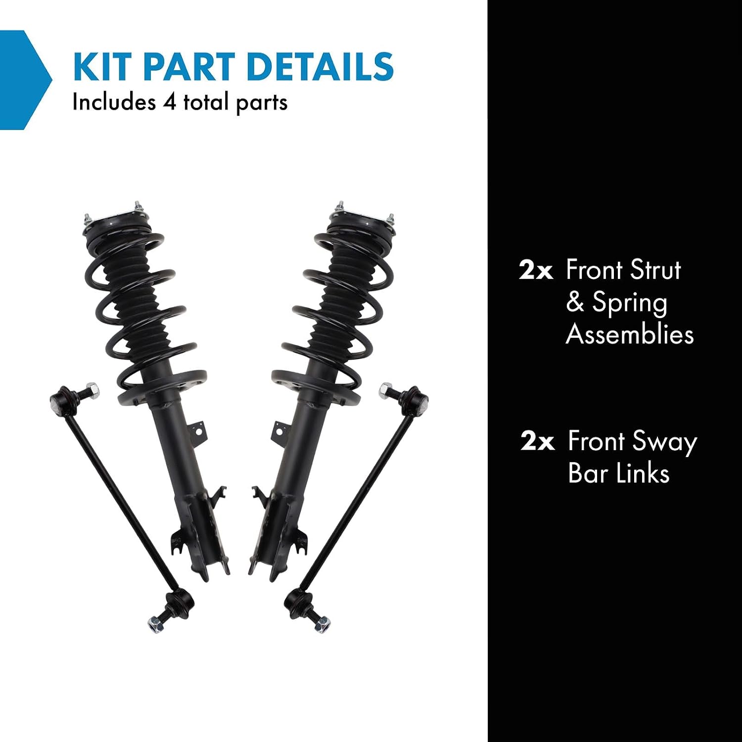 TRQ Front Suspension Kit Compatible with 2018-2022 Ford EcoSport