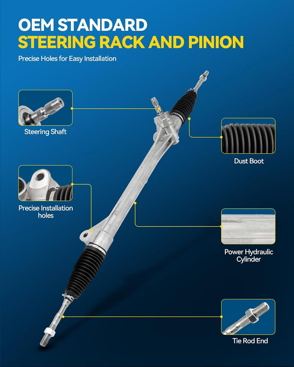 PHILTOP Electronic Power Steering Rack and Pinion for 2013-2015, 2017-2019 RAV4, 2016 RAV4(North American Built) Replace# 1G-26011