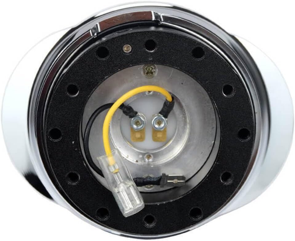 NRG Innovations NRG-SRK-220BK-SL GEN 2.2 Steering Wheel Quick Release Adapter 6-Hole & 6x70 and 6x74mm Bolt Patterns Black Body/Shinny Silver Oval Ring