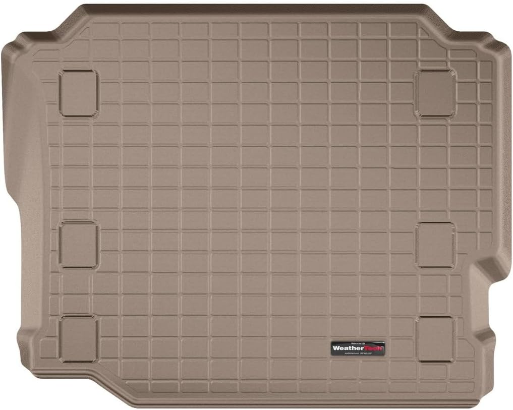 WeatherTech Cargo Trunk Liner for Jeep Wrangler Unlimited 4-Door, Wrangler 4-Door - Behind 2nd Row (411109), Tan