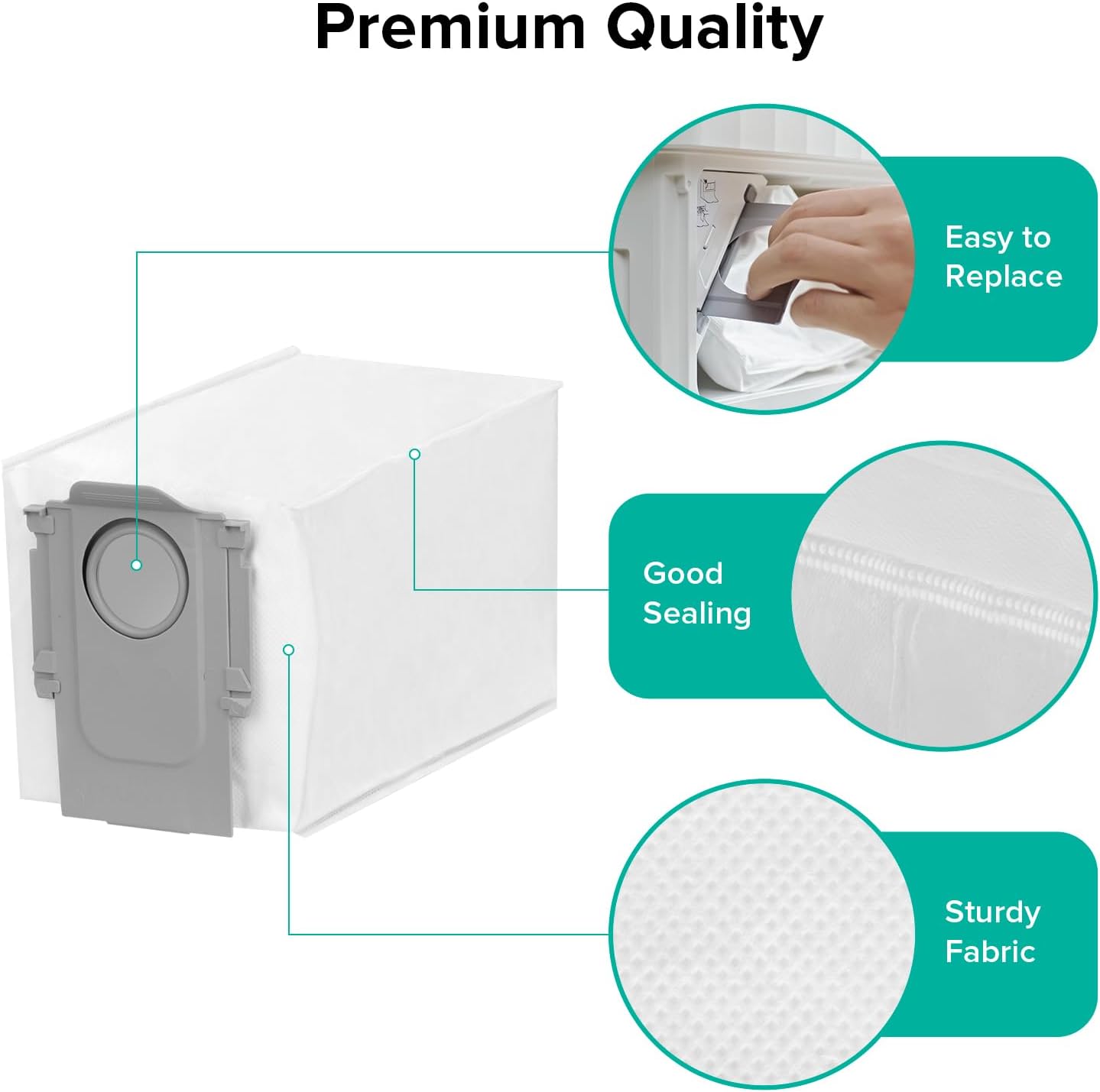 roborock Qrevo Edge Robot Vacuum and Mop Combo with 6 Packs Disposable Dust Bags Bundle