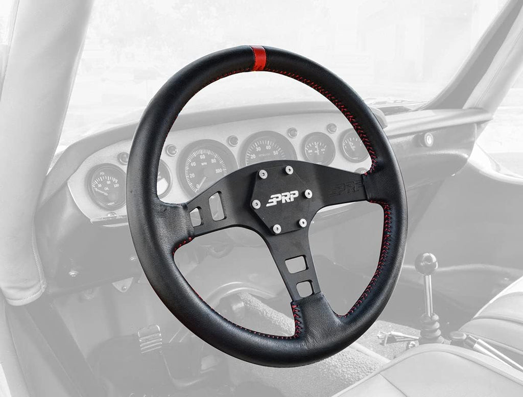 PRP Seats G220 Flat Suede Steering Wheel, Black