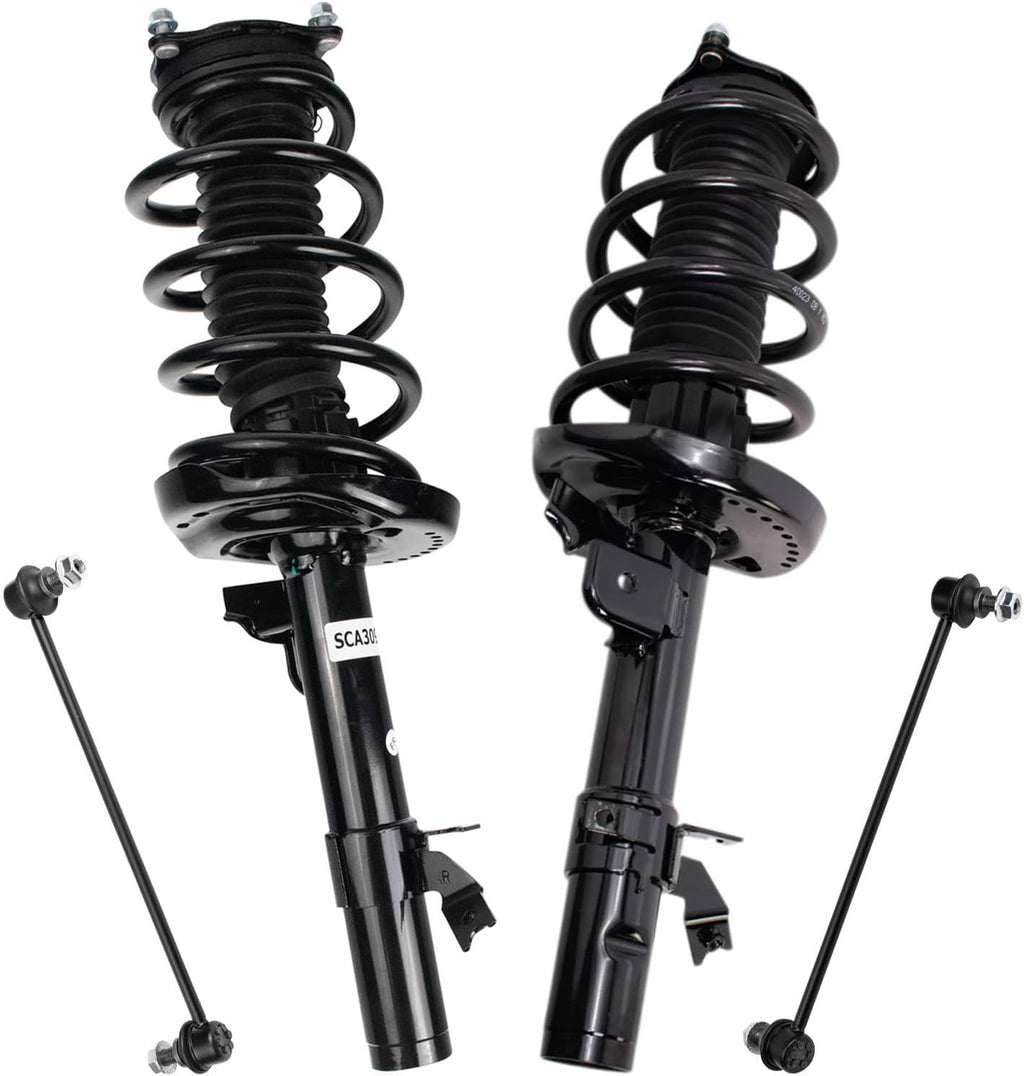 TRQ Front Suspension Kit Complete Strut & Coil Spring Assembly Sway Bar Stabilizer Link for 2014-2020 Acura MDX