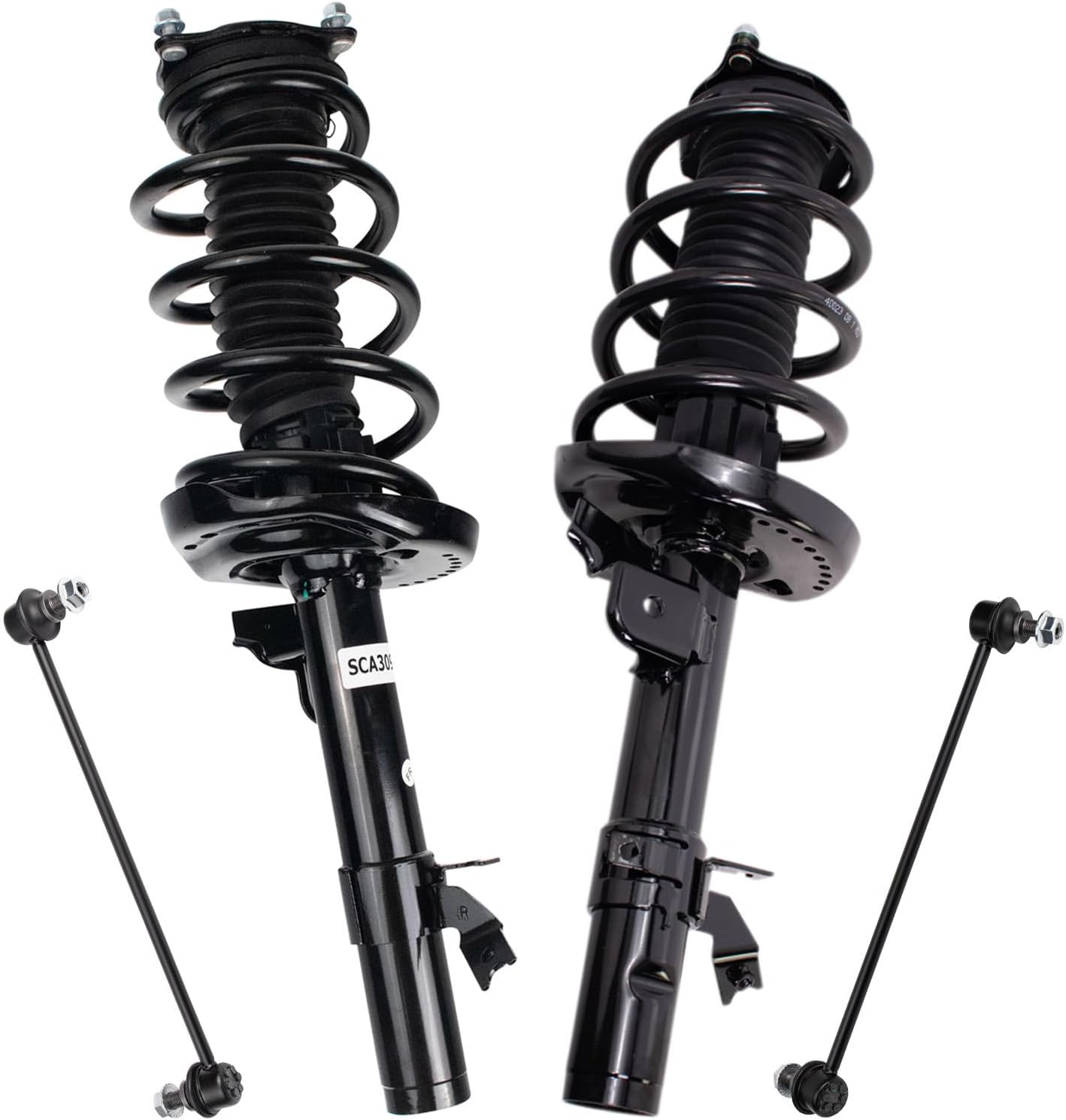 TRQ Front Suspension Kit Complete Strut & Coil Spring Assembly Sway Bar Stabilizer Link for 2014-2020 Acura MDX