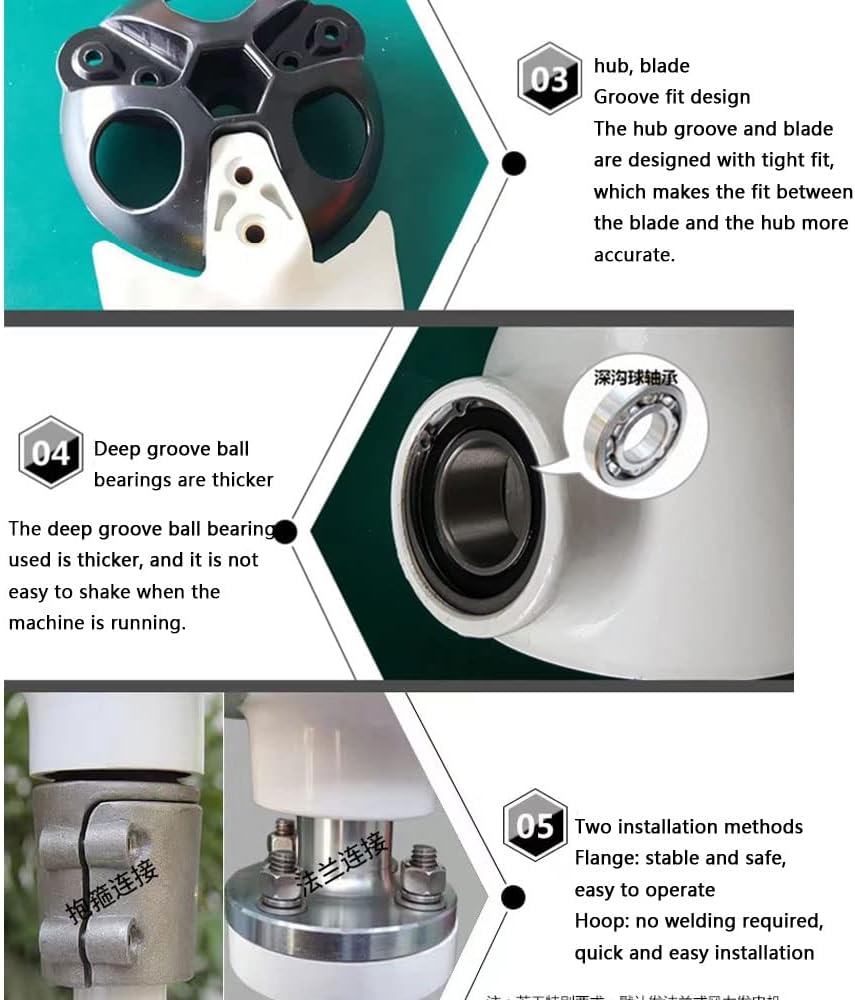 3 Blade Wind Turbine Generator 800W/1000W Home Use Low Wind Speed Start Wind Power Turbine Generator Household Small Vertical Wind Generator
