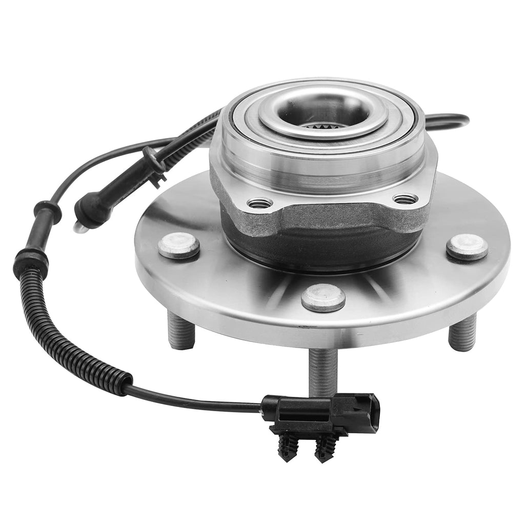 Detroit Axle - Front 2pc Wheel Bearing Hubs for 08-11 Dodge Grand Caravan Chrysler Town & Country, 09-12 VW Routan, Wheel Bearing Hubs Assembly 2009 2010 2011 Replacement