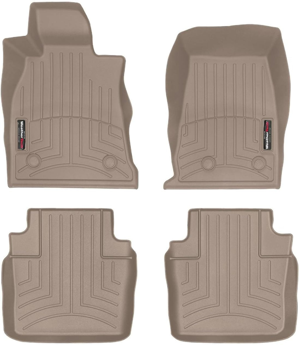 WeatherTech Custom Fit FloorLiners for Cadillac CT5, CT5-V, CT5-V Blackwing - 1st & 2nd Row (451610-1-2), Tan
