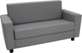 Factory Direct Partners SoftScape Inspired Playtime Classic Reading Sofa, Children's Commercial-Grade Upholstered Furniture for Home, Daycare, Preschool, Library Comfy Modern Design - Grey, 14473-GY