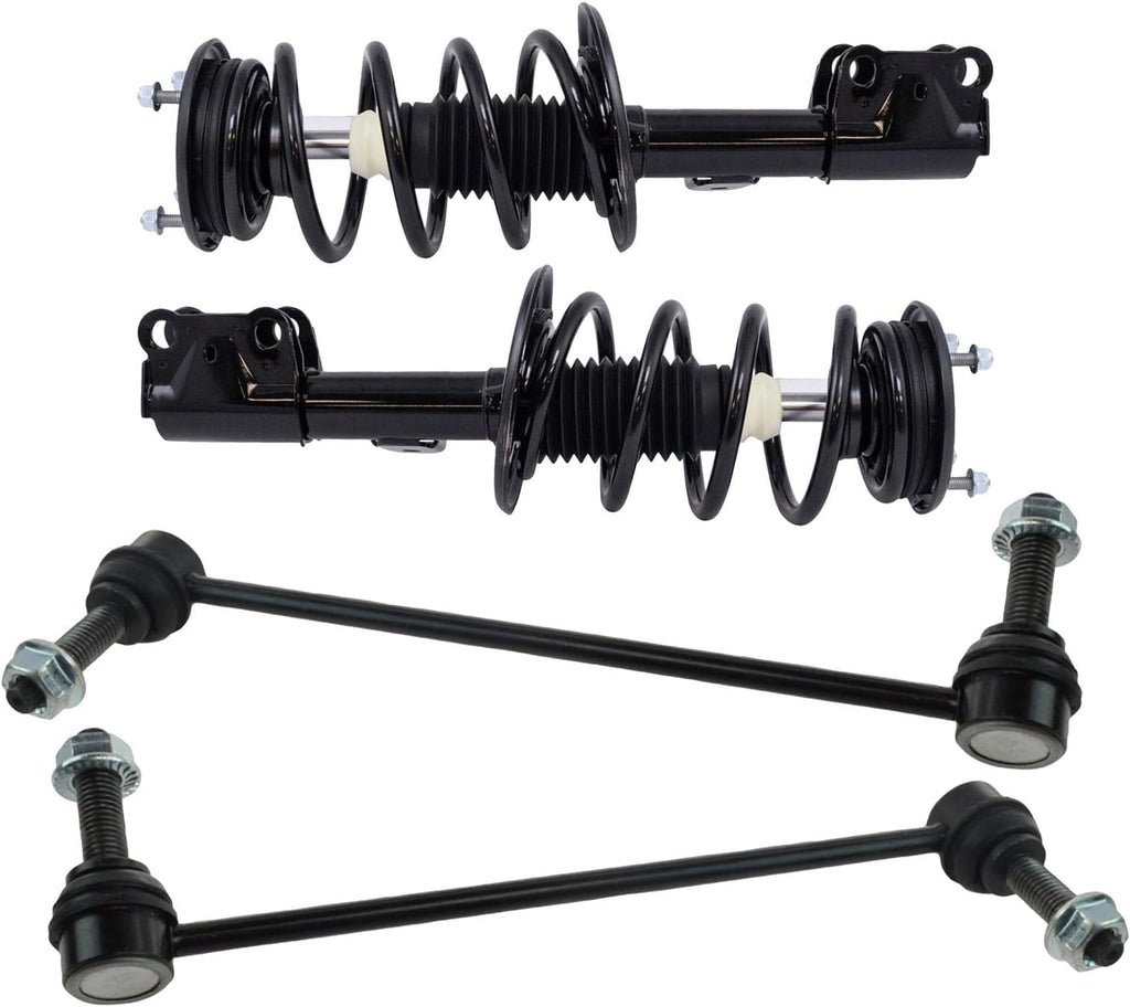 TRQ Front Suspension Kit Complete Strut & Coil Spring Assembly Sway Bar Stabilizer Link Compatible with 2013-2019 Ford Police Interceptor Sedan 2014-2018 Special Service Police Sedan Taurus