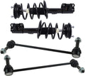 TRQ Front Suspension Kit Complete Strut & Coil Spring Assembly Sway Bar Stabilizer Link Compatible with 2013-2019 Ford Police Interceptor Sedan 2014-2018 Special Service Police Sedan Taurus