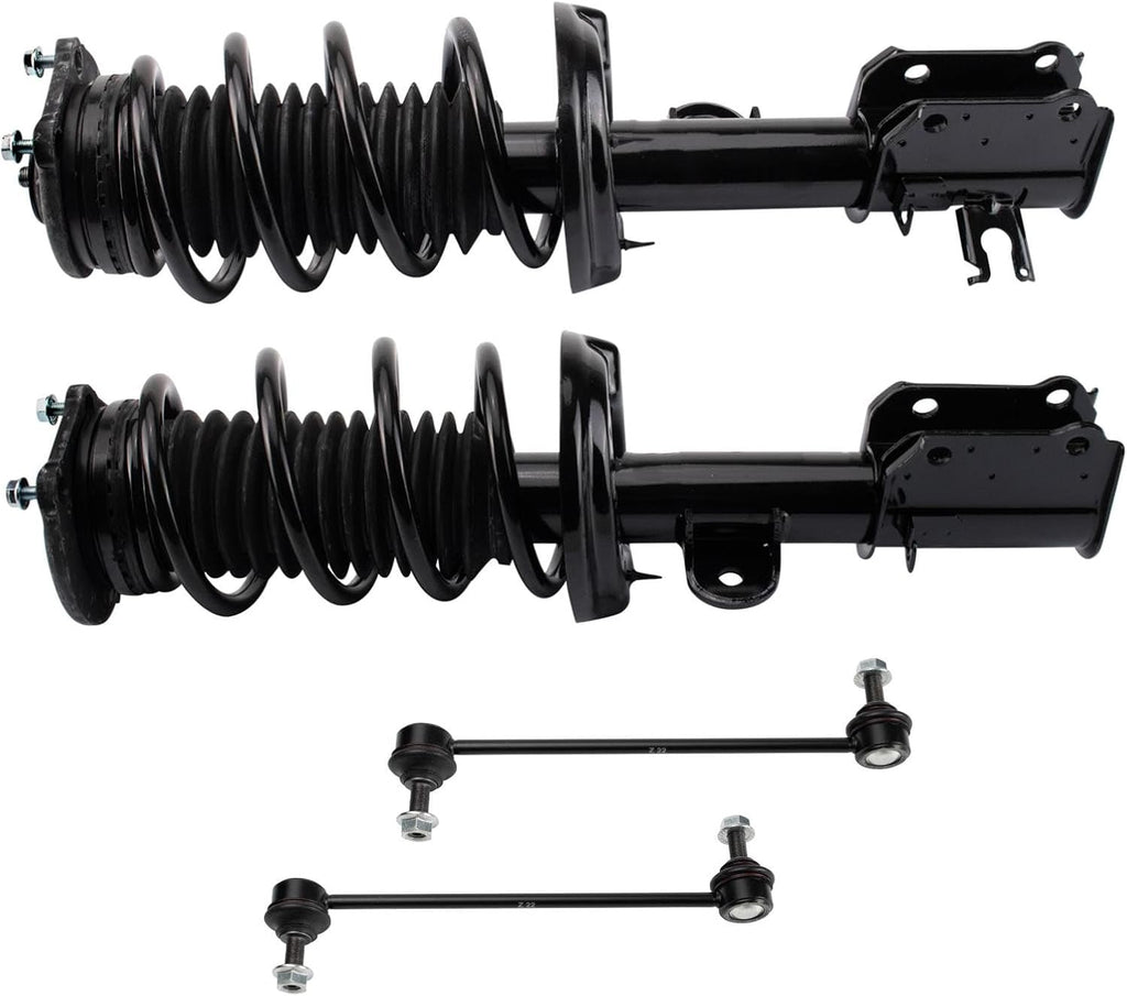 TRQ Front Suspension Kit Strut Spring Assemblies Sway Bar Links Compatible with 2015-2022 Ram ProMaster City