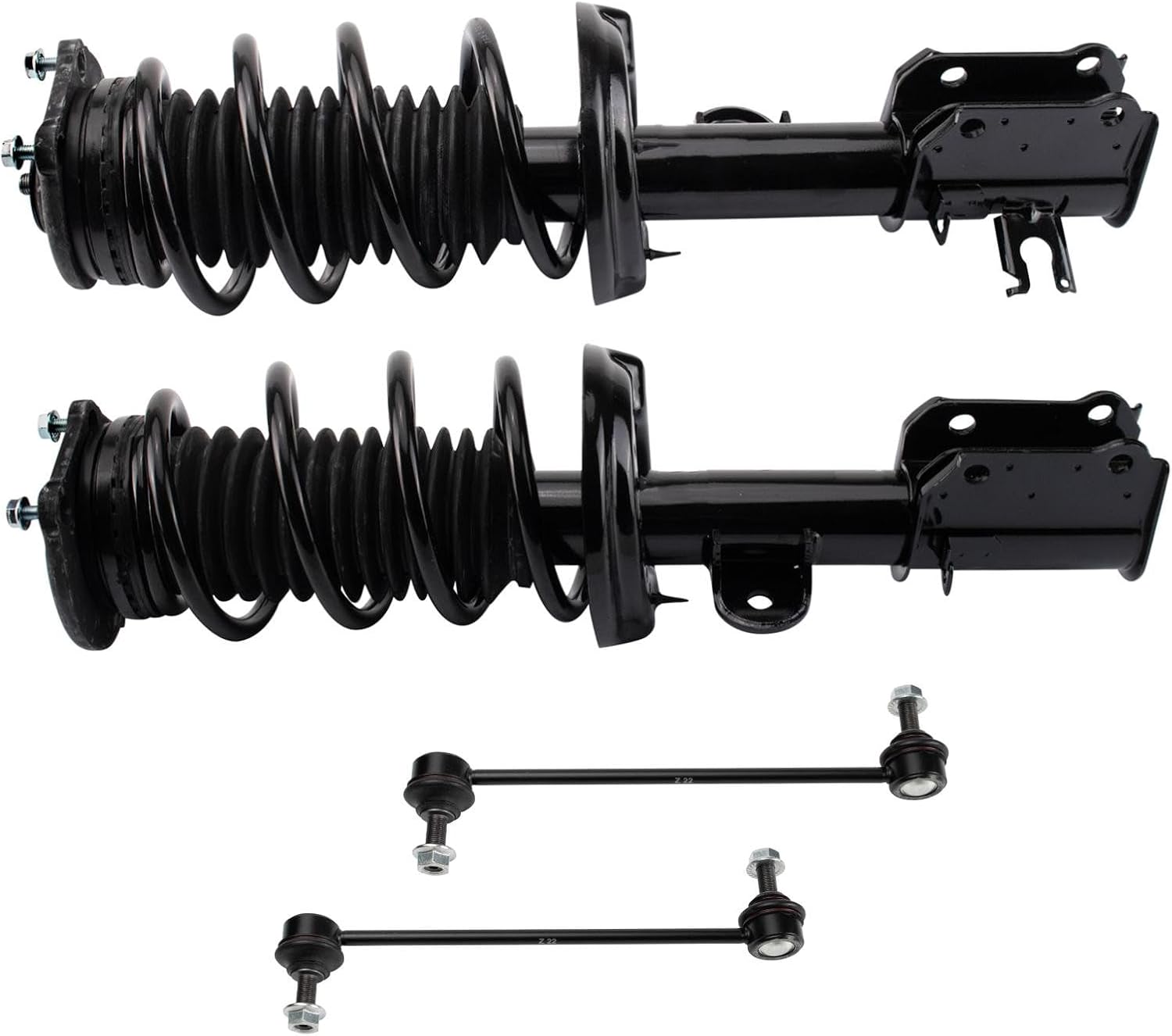 TRQ Front Suspension Kit Strut Spring Assemblies Sway Bar Links Compatible with 2015-2022 Ram ProMaster City