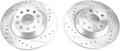 PowerStop Evolution Rear Brake Rotors For Audi A3 2015-16 |Q3 2016-18 |Q3 2021-22 |Q3 Quattro 2016-18 |TT Quattro 2016-23 - Drilled and Slotted Performance Disc Rotors Upgrade, EBR1498XPR
