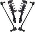 TRQ Front Suspension Kit Complete Strut & Coil Spring Assembly Sway Bar Stabilizer Link Compatible with 2008-2013 Volvo C30 C70 2004-2010 S40 2005-2010 V50
