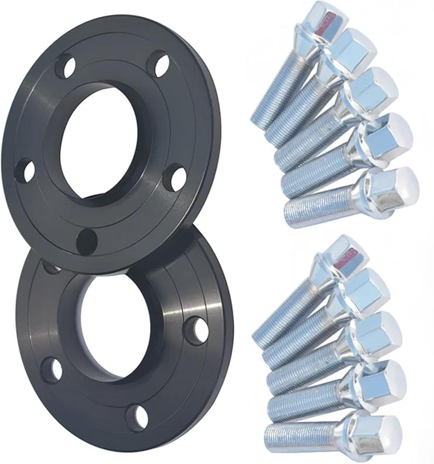 Wheels Spacer Kit 2pcs 25mm 5x112 66.6 Centric Bore Hub Wheel Spacer with Extended Wheel Bolts for BMW for M8 for M5 Z4 X7 X6 X6M X5 X5M X4 X4M X2