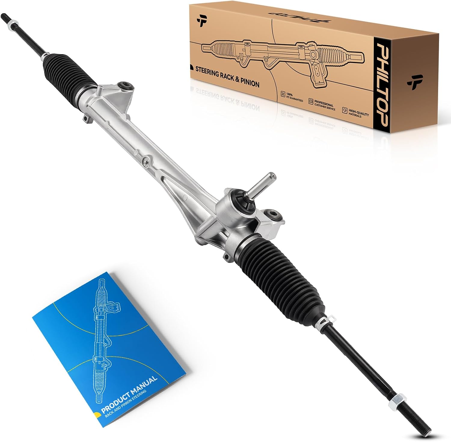PHILTOP Manual Power Steering Rack & Pinion Assembly for 2007-2009 Escape Limited/XLS/XLT, Mariner, Replace# 1G-1816