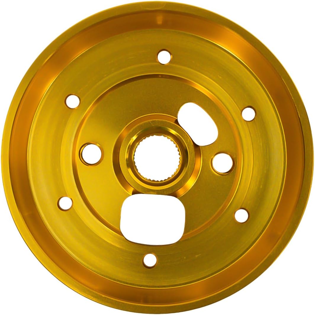 NRG Innovations Racing Style Steering Wheel Short Hub, Lockable Aluminum Steering Shaft, 6x70mm Bolt Pattern Quick Release Adapter, For 03-14 Chevy/Cadillac/Pontiac, Chrome Gold, NRG-SRK-177H-CG