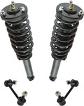 TRQ Front Suspension Kit Shock & Spring Strut Assembly Sway Bar Stabilizer Link Compatible with 2004-2006 Kia Sorento