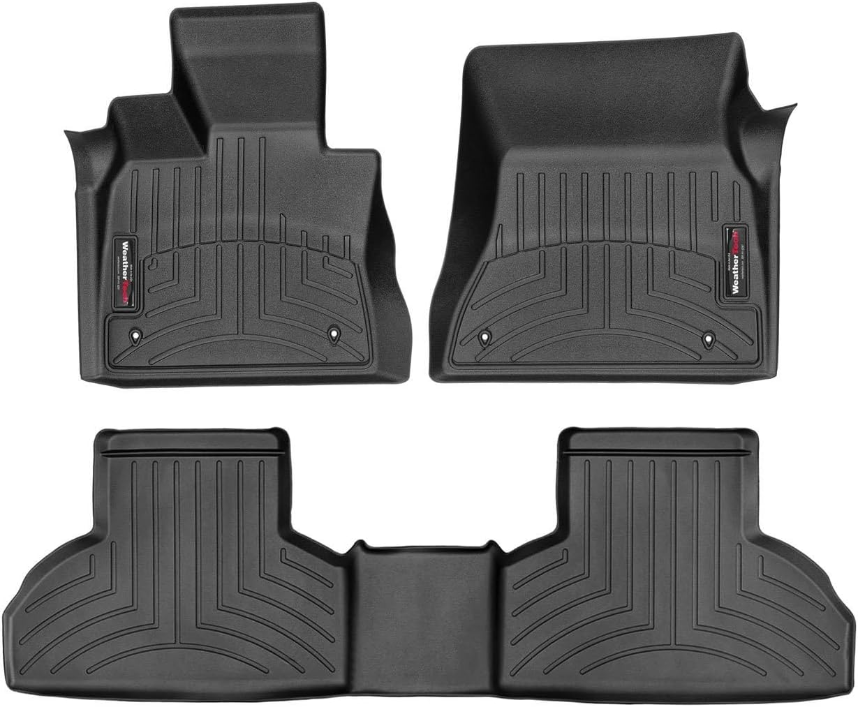 WeatherTech Custom Fit FloorLiners for BMW X5 35d, X5 35i, X5 40e - 1st & 2nd Row (4413351-445592), Black