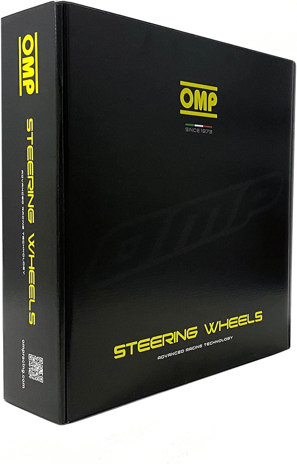 OMP 320 SP Steering Wheel Black Grip Silver Center