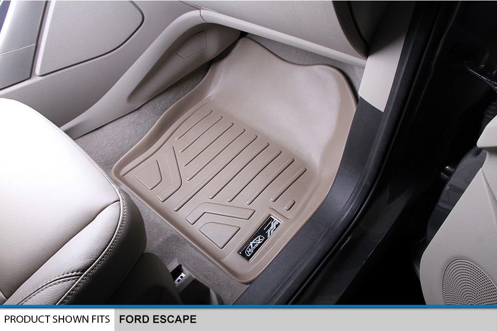 SMARTLINER Custom Fit Floor Mats 1st Row Liner Set for 2013-2019 Ford Escape