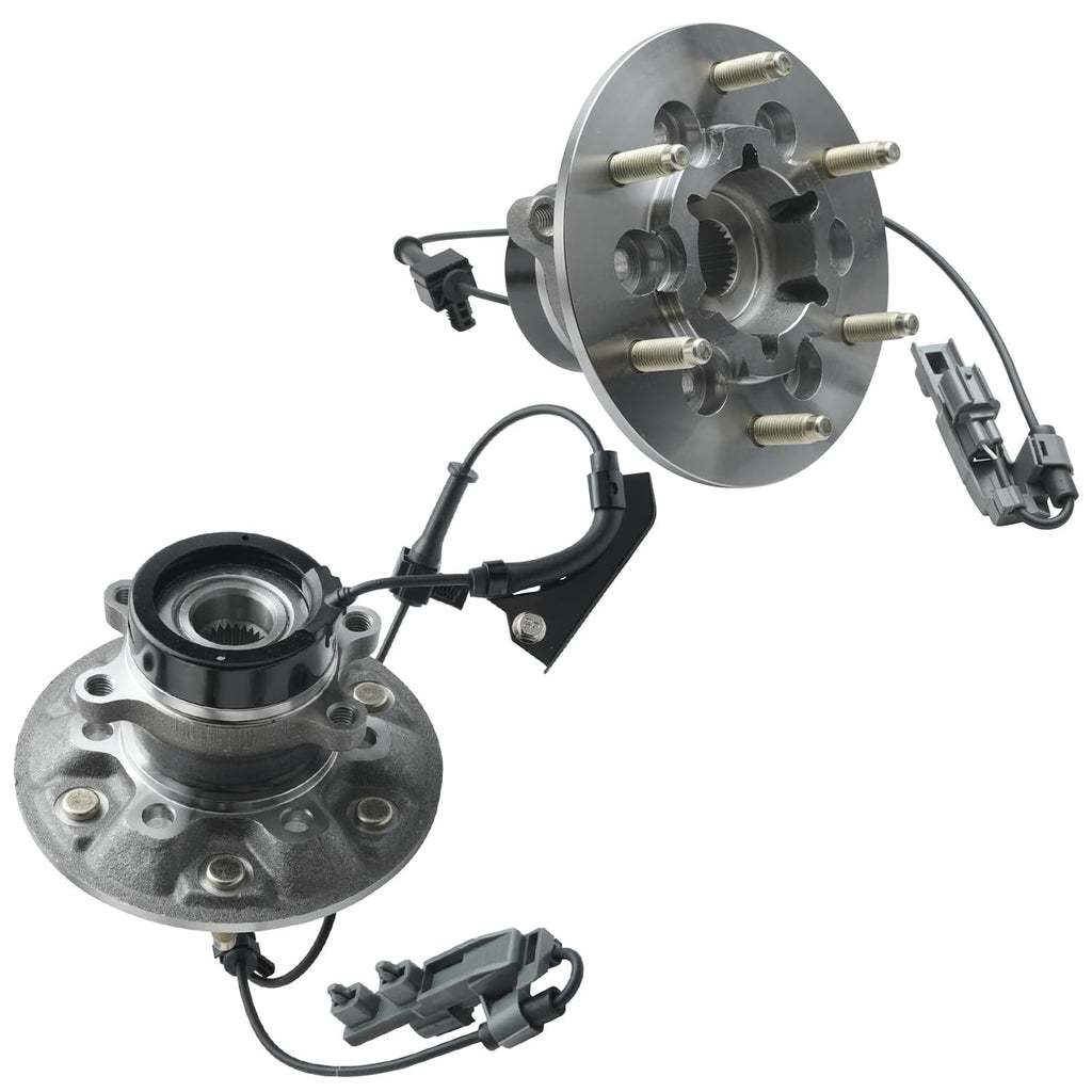 Detroit Axle - 4WD Front Wheel Bearing and Hubs Assembly for Chevy Colorado, GMC Canyon 2004-2008, Isuzu i-350 2006, i-370 2007-2008, 6 Lug w/ABS