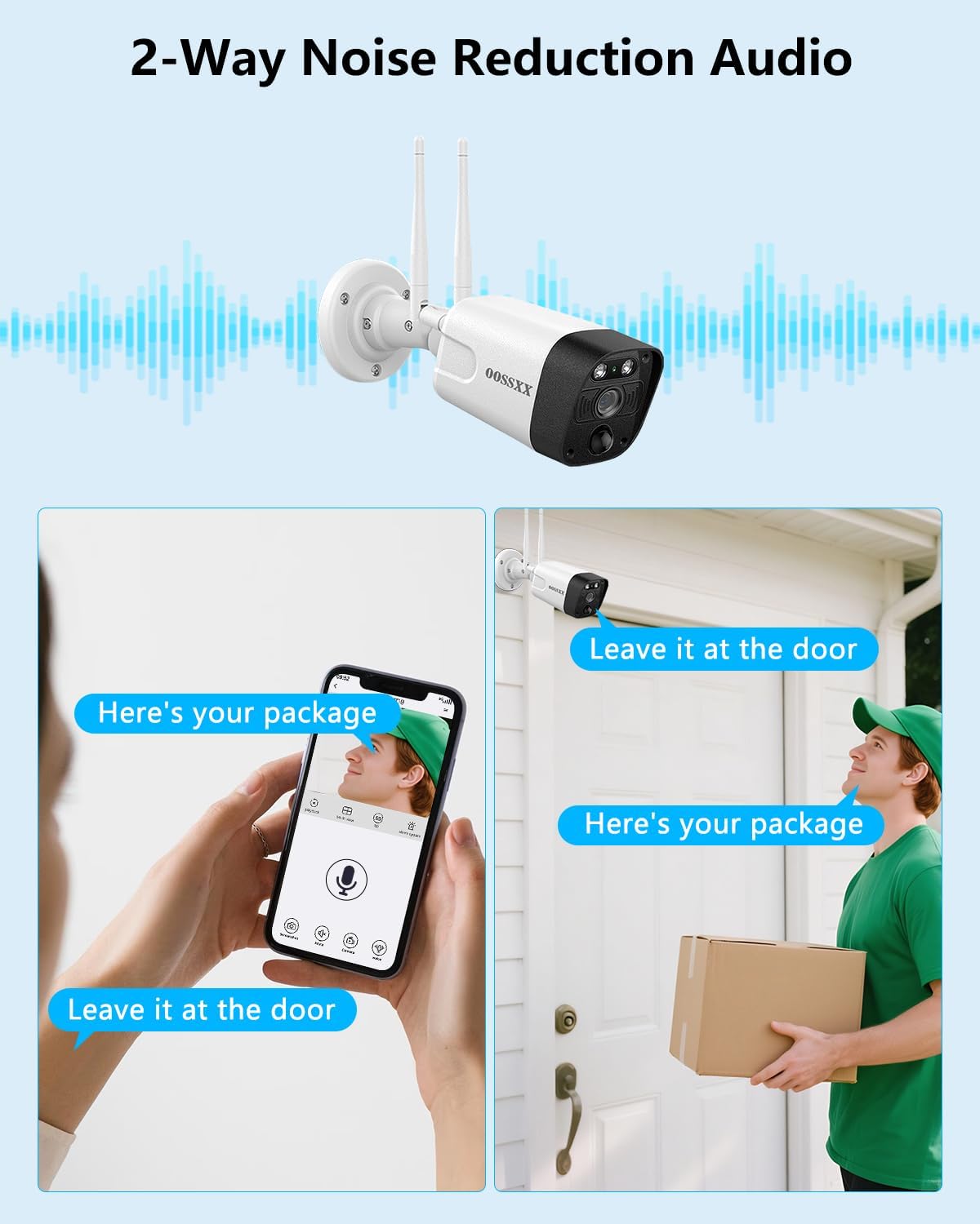 (2026 New) 5MP Wireless Security Camera System, 3-Cam WiFi Home Security System with Built-in 128GB TF Card, 2.4/5.8GHz Dual Band, Dual Antennas 55% Longer Range, 130° Wide Angle, IP66