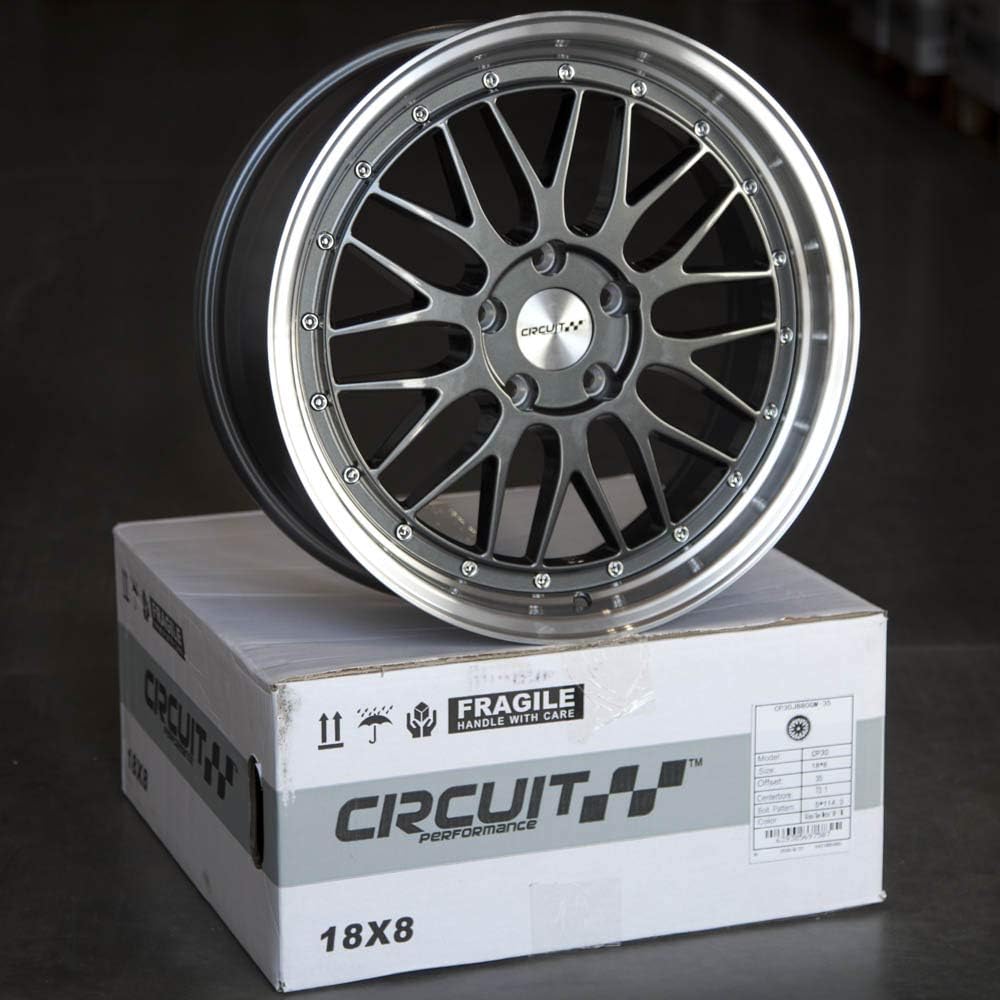 Circuit Performance CP30 18×8 Gloss Gun Metal 5×112 [+35mm] Wheel Compatible with BMW, VW, AUDI, Mercedes
