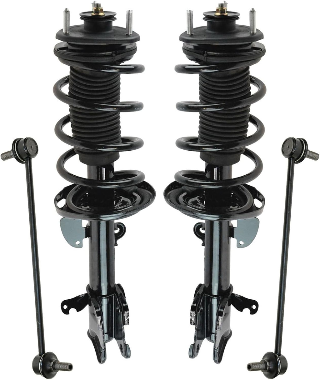 TRQ Front Suspension Kit Complete Strut & Coil Spring Assembly Sway Bar Stabilizer Link Compatible with 2007-2013 Acura MDX 2010-2013 ZDX