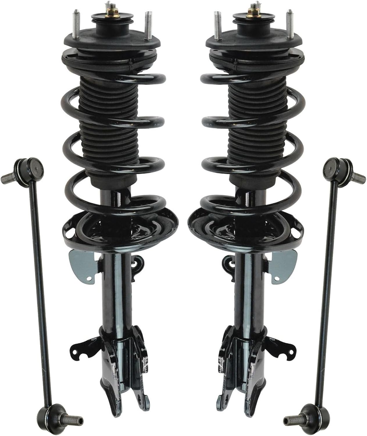 TRQ Front Suspension Kit Complete Strut & Coil Spring Assembly Sway Bar Stabilizer Link Compatible with 2007-2013 Acura MDX 2010-2013 ZDX